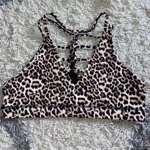 Zyia leopard print sports bra